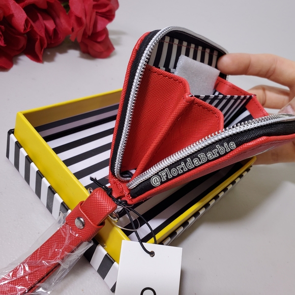 Marc Tetro Women Men Red Westie Terrier Zip Around Wallet / Wristlet New In Box - Picture 13 of 16